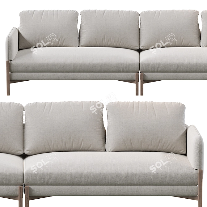 French Flair: JULES 2-Seater Unit 3D model image 3