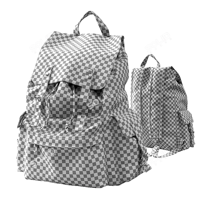 Canvas H-ANDYBAG: Stylish & Spacious 3D model image 4