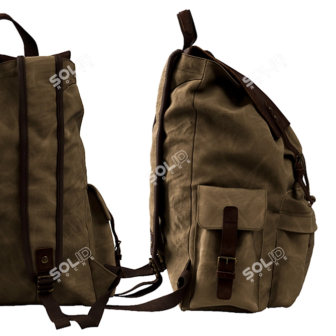 Canvas H-ANDYBAG: Stylish & Spacious 3D model image 8