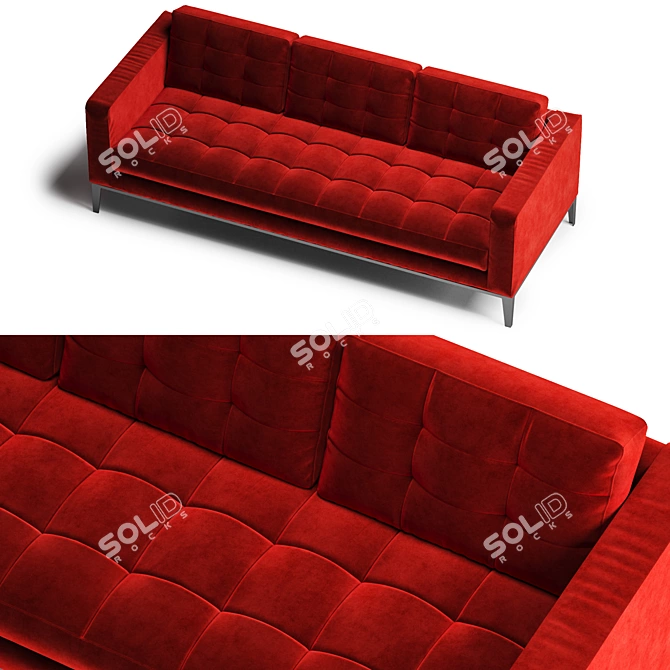 Modern and Sleek B&B Italia Ac Lounge Sofa 3D model image 3