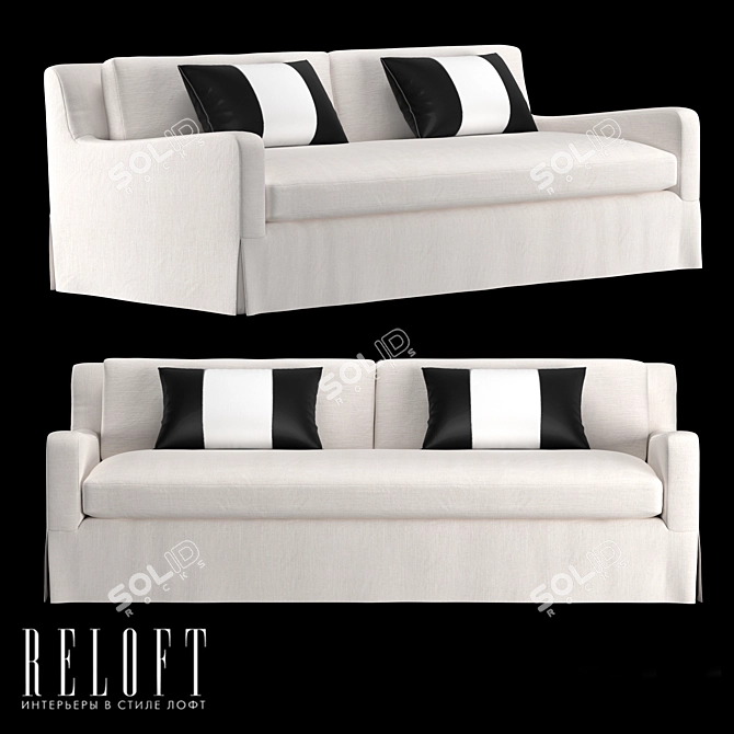 Belgian Slope Arm: Elegant and Luxurious Furniture 3D model image 1