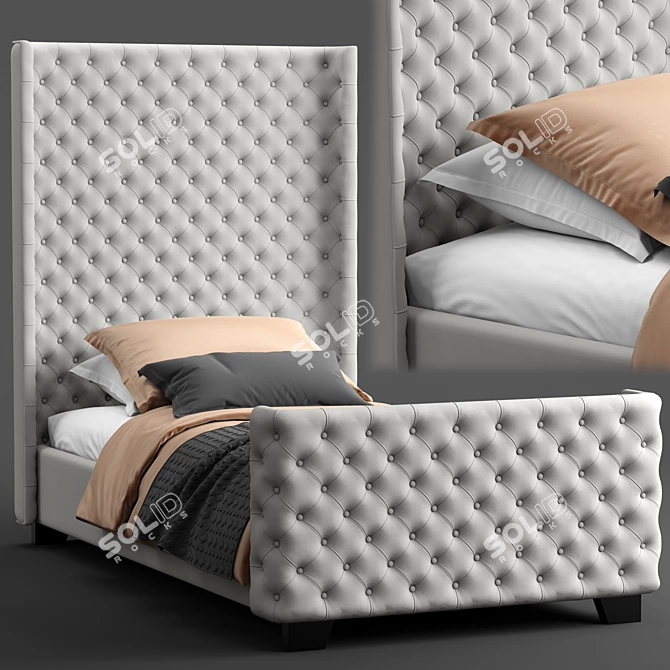 4-in-1 Single Bed: Versatile & Stylish 3D model image 1