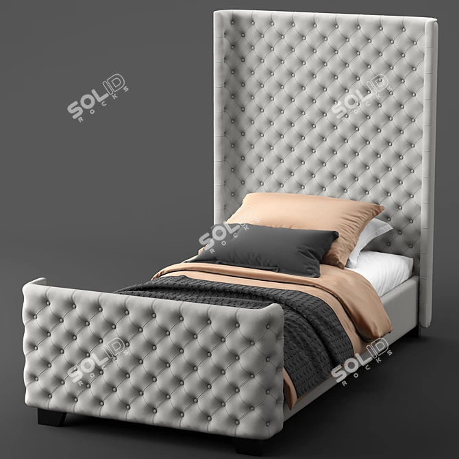 4-in-1 Single Bed: Versatile & Stylish 3D model image 2