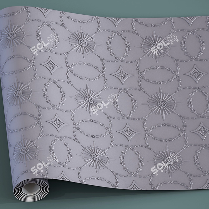 Lincrusta Amelia 8K Wallpaper 3D model image 3