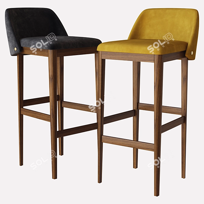 Modern Loren Stool by Domkapa 3D model image 1