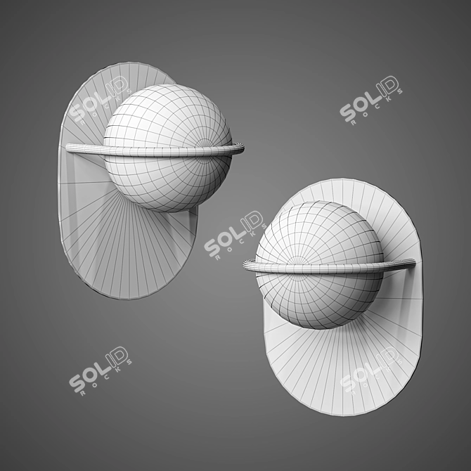 Minimalist Orb Sconce 3D model image 2