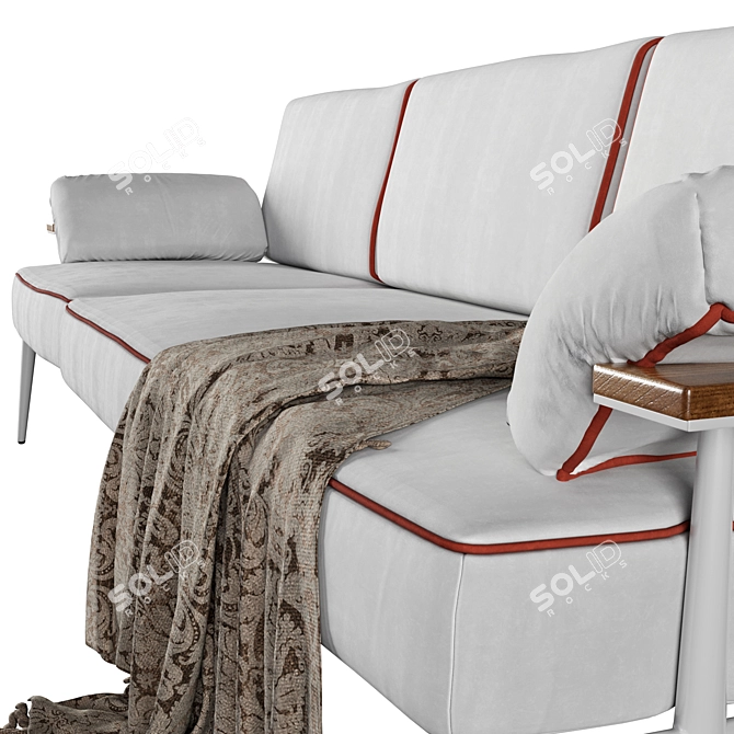 Contemporary Luxury: Cap Ferrat Sofa 3D model image 3