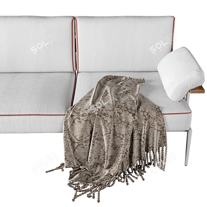 Contemporary Luxury: Cap Ferrat Sofa 3D model image 4