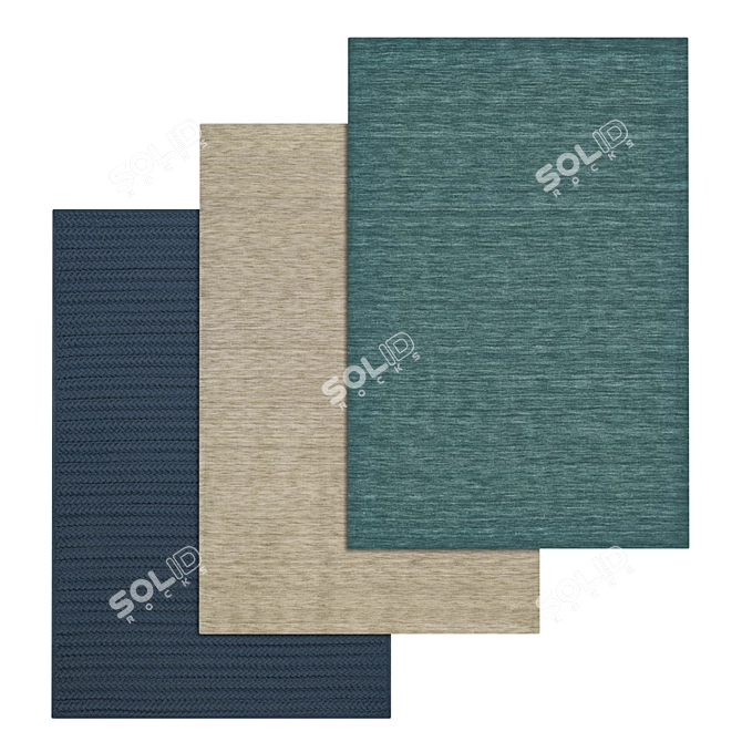 Luxury Carpets Set 3D model image 1