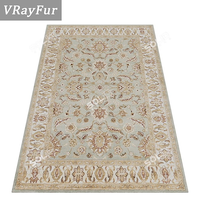 Title: Luxury Carpet Set | High-Quality Textures 3D model image 2