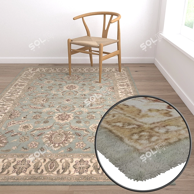 Title: Luxury Carpet Set | High-Quality Textures 3D model image 5
