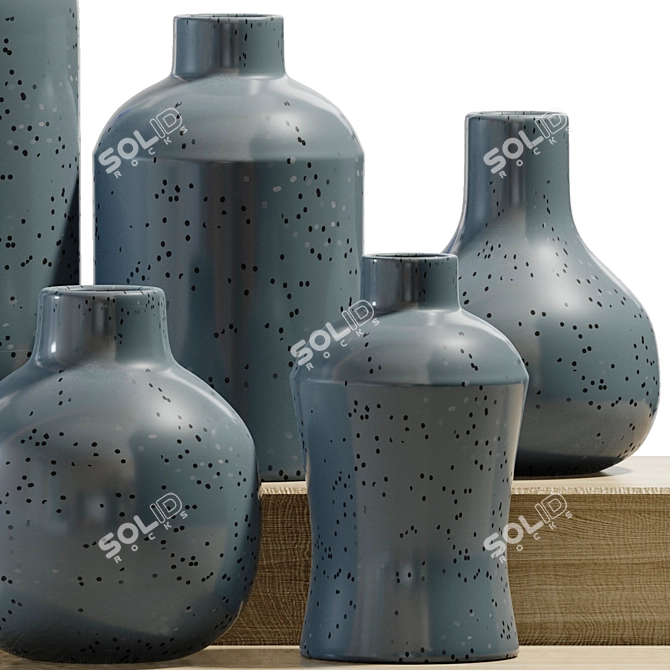 Versatile Decorative Vase Set 3D model image 2