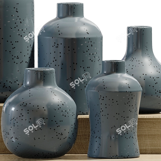 Versatile Decorative Vase Set 3D model image 4