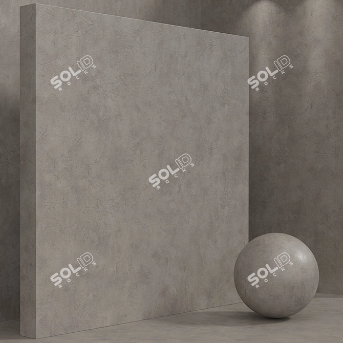Seamless Concrete Plaster Set 3D model image 2