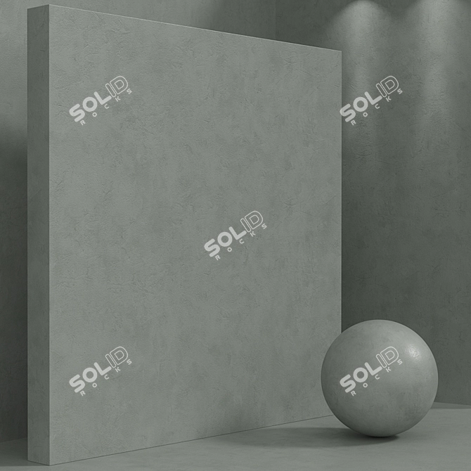 Seamless Concrete Plaster Set 3D model image 4