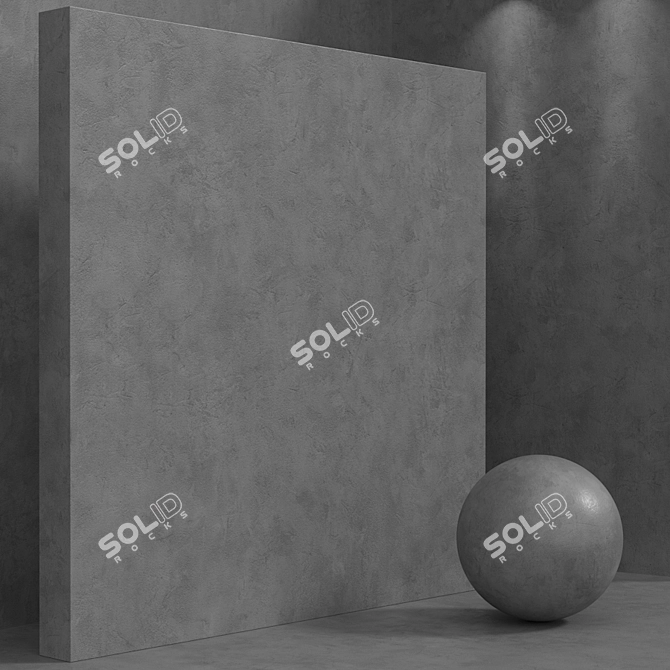 Seamless Concrete Plaster Set 3D model image 5