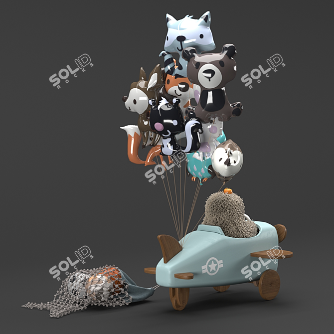 Virtual Baby Toy Set 3D model image 3