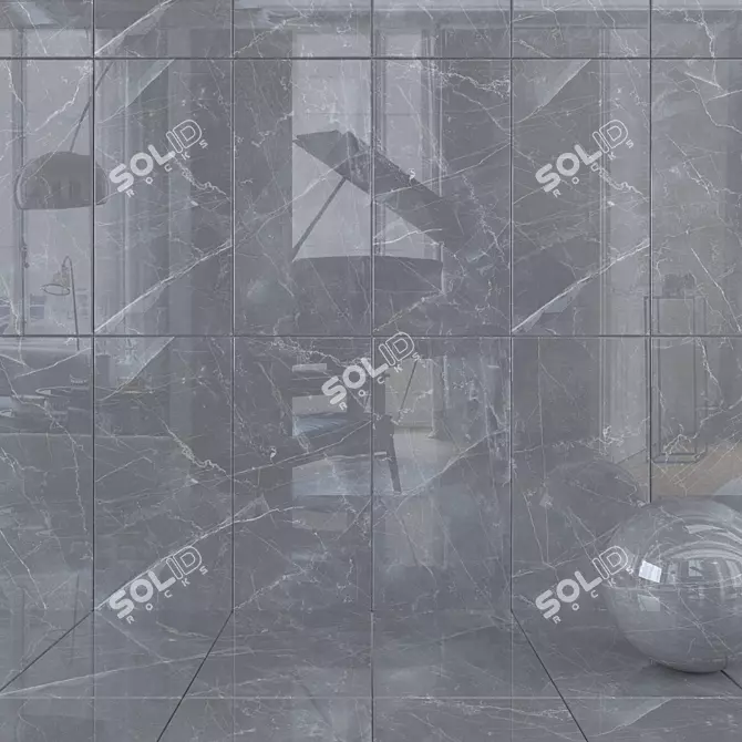 Maison Gray Wall Tiles: Multi-Texture, 60x120cm, Corona Render 3D model image 1