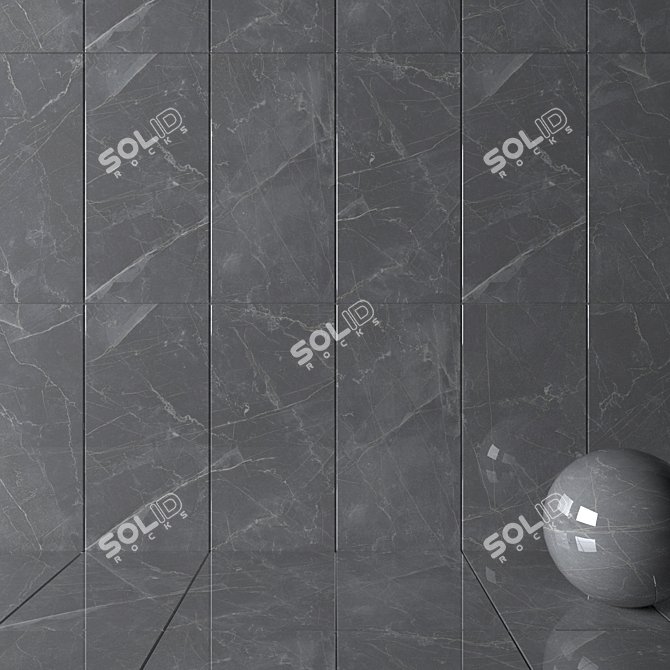 Maison Gray Wall Tiles: Multi-Texture, 60x120cm, Corona Render 3D model image 2