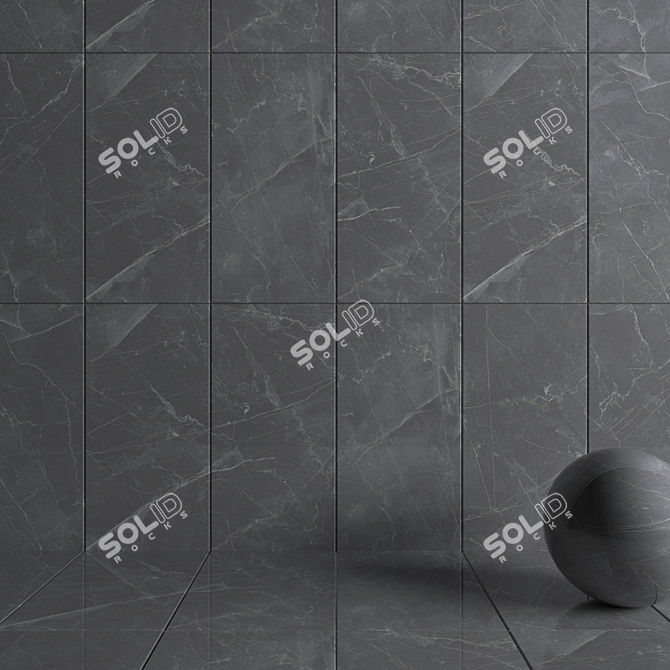 Maison Gray Wall Tiles: Multi-Texture, 60x120cm, Corona Render 3D model image 3