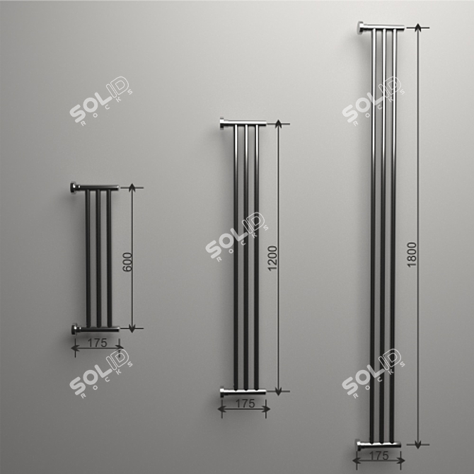 Sunerjord Chord Stainless Steel Towel Rack 3D model image 2