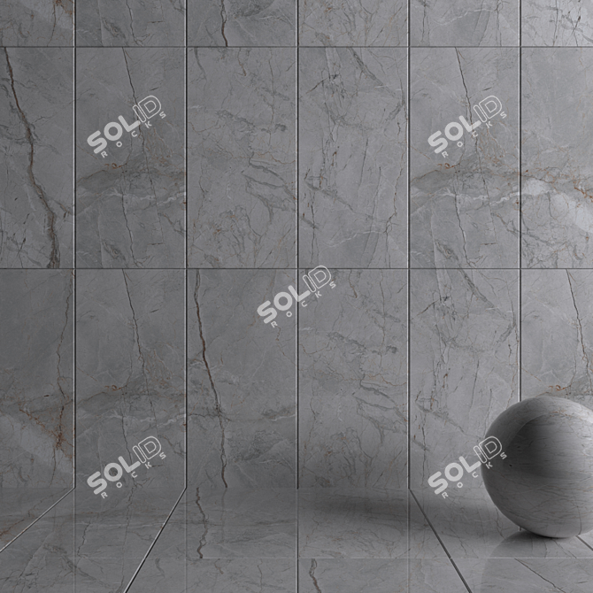 Modern Grey Wall Tiles Set - Quest 3D model image 3