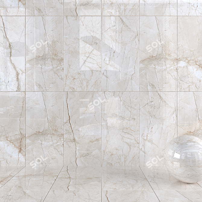 Quest Ivory Wall Tiles - Multi-Texture 60x120 cm 3D model image 1