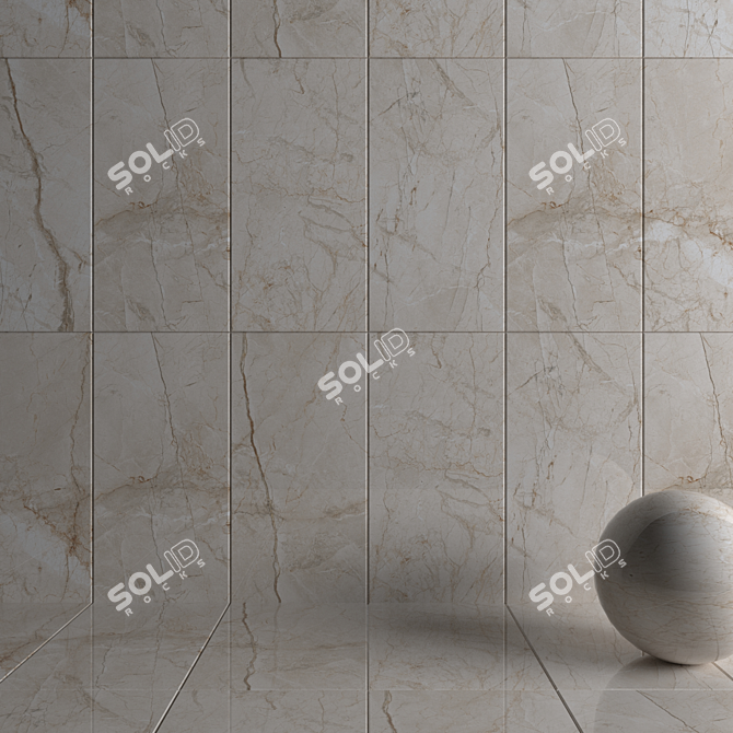 Quest Ivory Wall Tiles - Multi-Texture 60x120 cm 3D model image 3