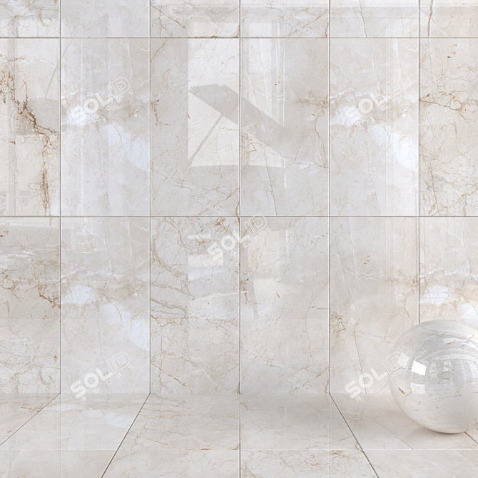 Quest Ivory Wall Tiles - Set of 2 3D model image 1