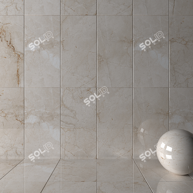 Quest Ivory Wall Tiles - Set of 2 3D model image 2