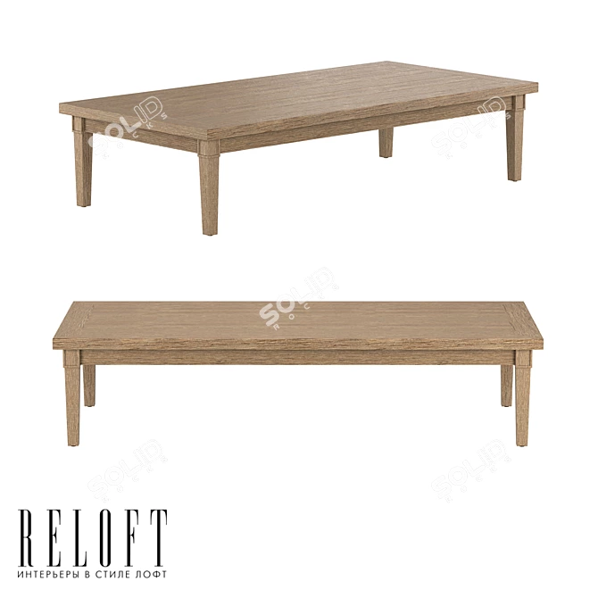 Restoration Hardware Loire Coffee Table 3D model image 1