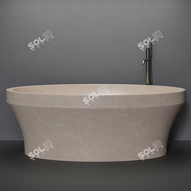 Elegant Epoque Bathtub by Antonio Lupi 3D model image 2