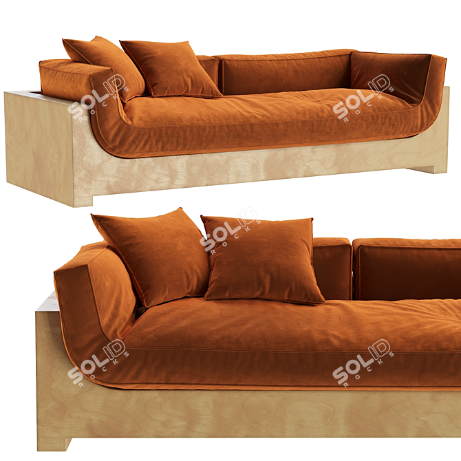 FRANCK Sofa: Stylish and Comfortable 3D model image 1
