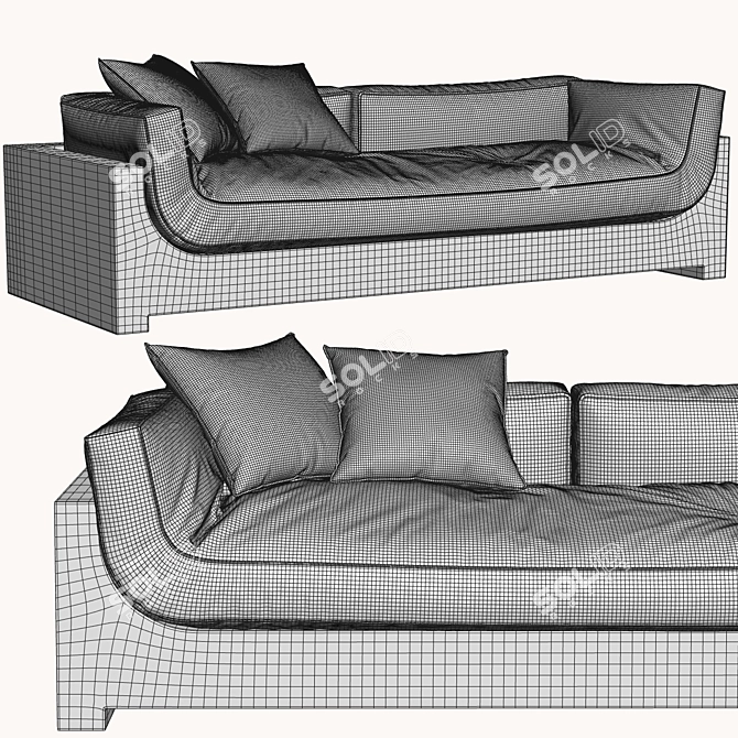 FRANCK Sofa: Stylish and Comfortable 3D model image 2