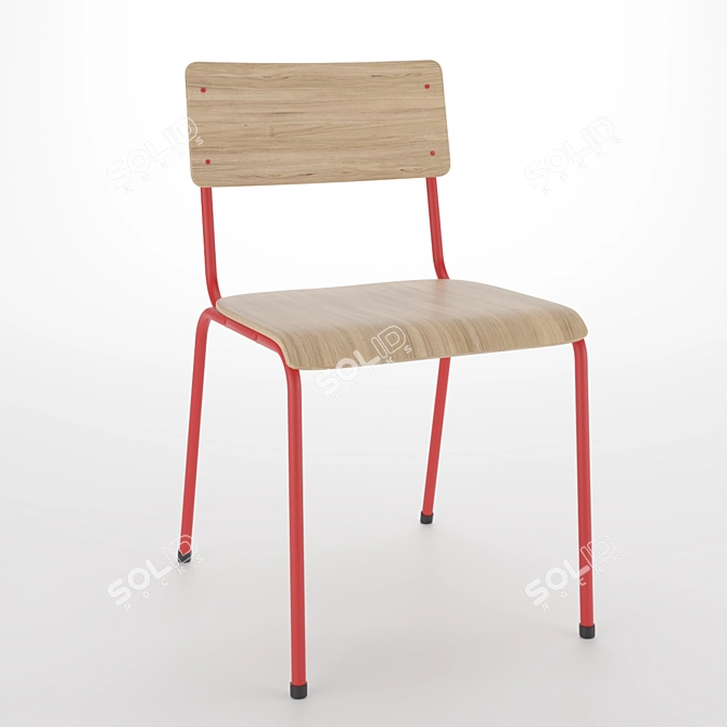 Cultural Comfort: Ethnic Dining Chair Set 3D model image 2