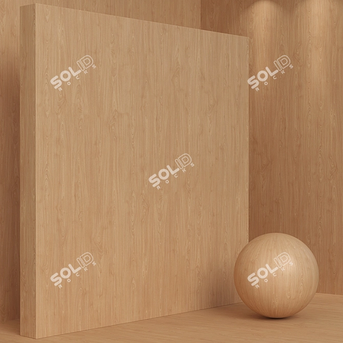 Seamless Birch Wood Set 98 3D model image 3