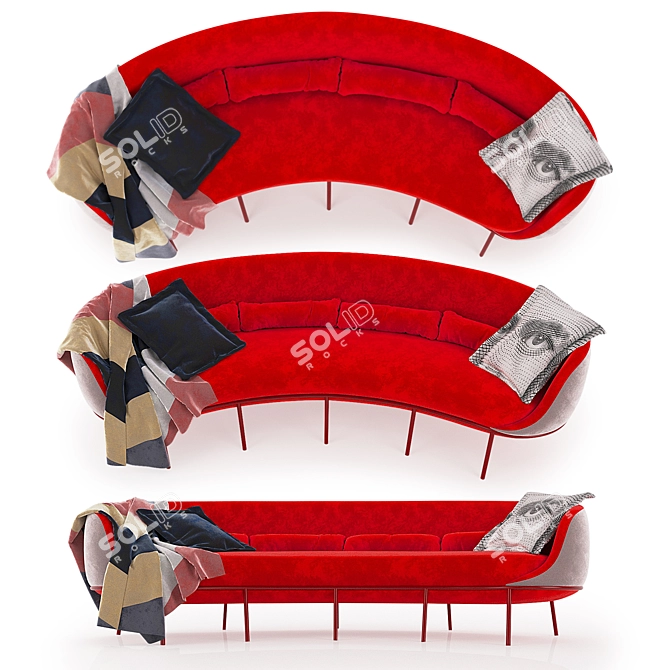 Modern Loft Nest Sofa: Stylish and Comfortable 3D model image 3