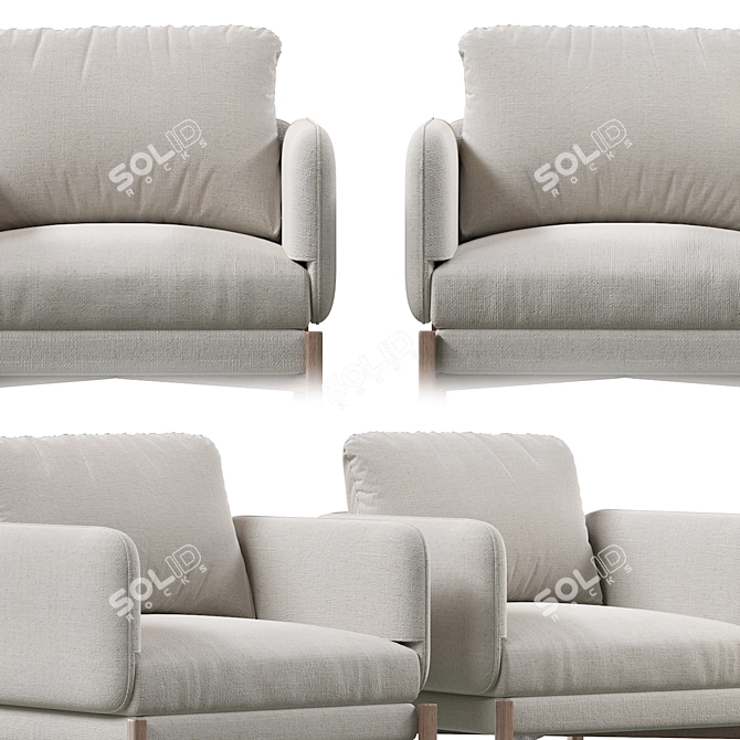 French Flair: JULES Armchair 3D model image 3