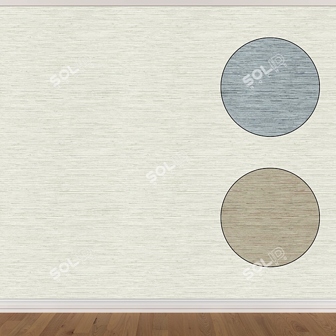 Seamless Wallpaper Set - 3 Colors 3D model image 1