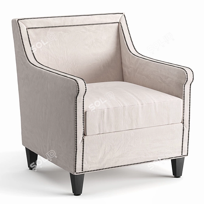Vinovo Armchair: Stylish, Comfortable, and Durable 3D model image 1