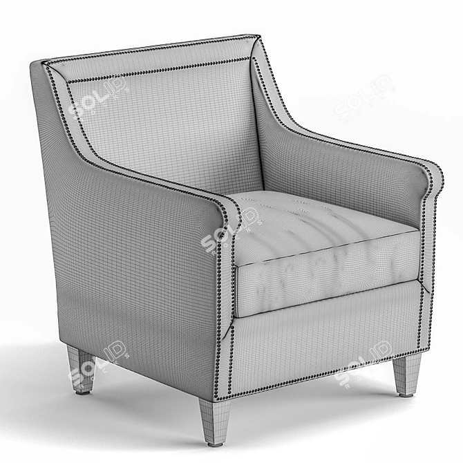 Vinovo Armchair: Stylish, Comfortable, and Durable 3D model image 2