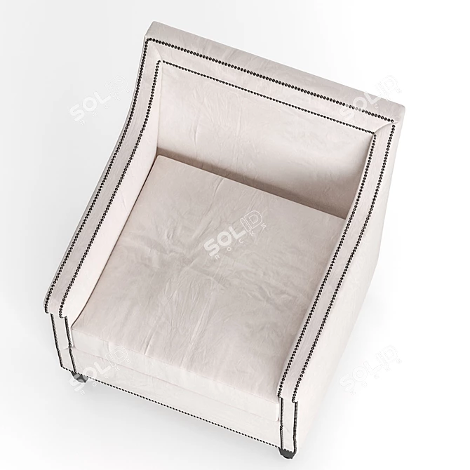 Vinovo Armchair: Stylish, Comfortable, and Durable 3D model image 3