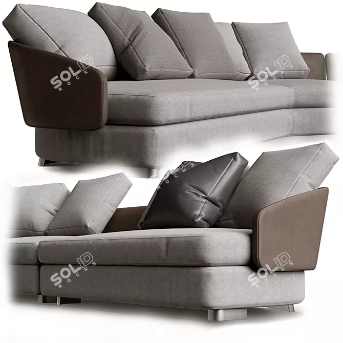 Luxurious Minotti Lawson Sofa 3D model image 2