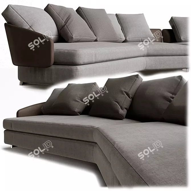 Luxurious Minotti Lawson Sofa 3D model image 3