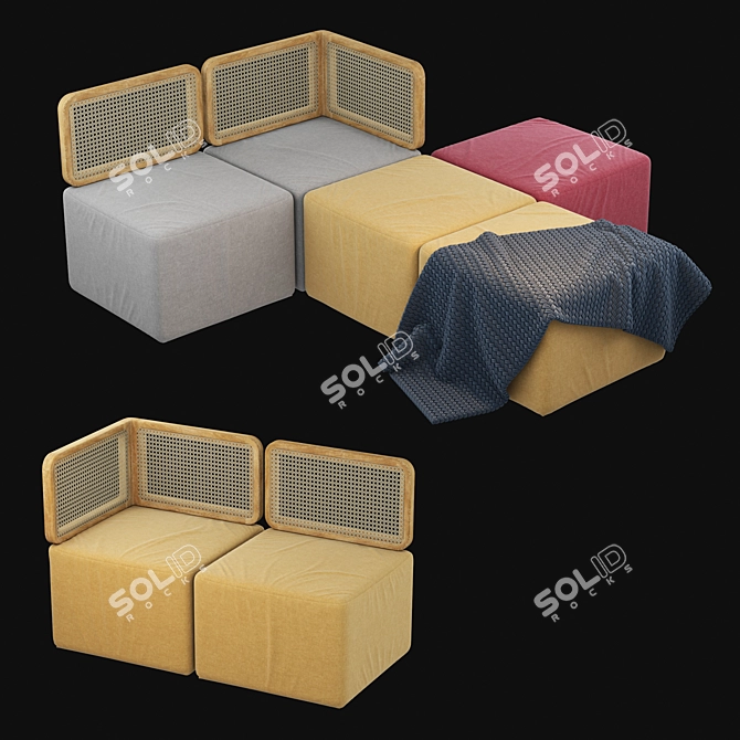 Rudisha Reconfigurable Sofa Set 3D model image 3