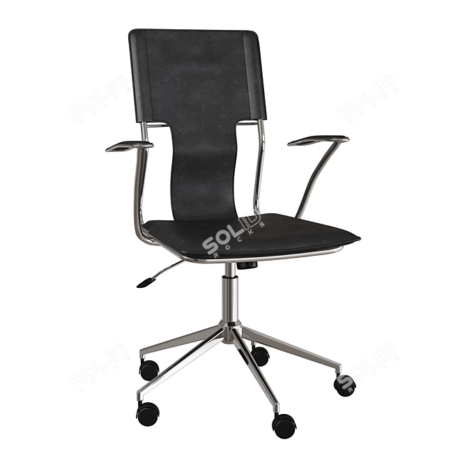 Elegant and Compact Locke Desk Chair 3D model image 1