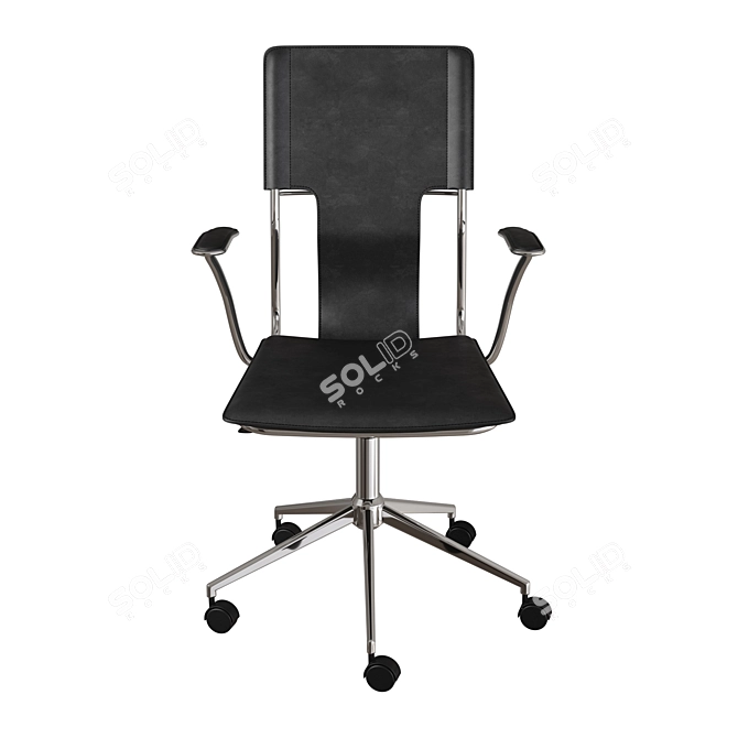 Elegant and Compact Locke Desk Chair 3D model image 2