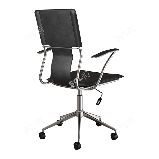 Elegant and Compact Locke Desk Chair 3D model image 3