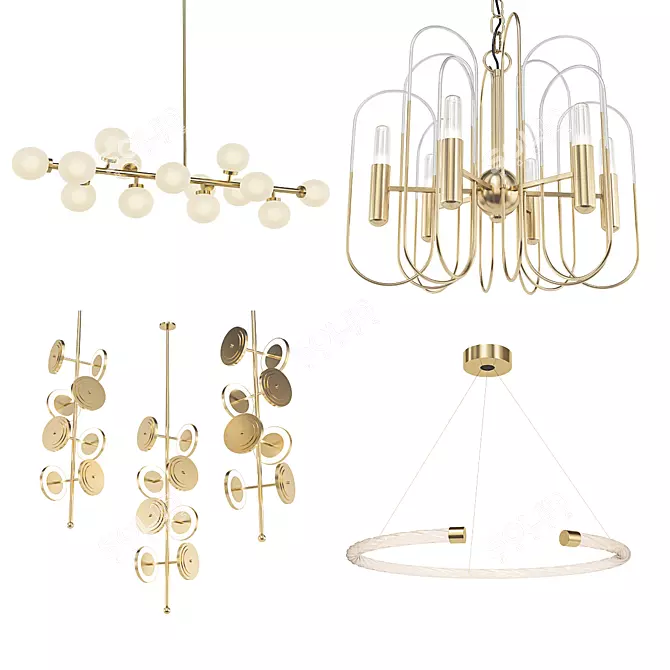 Modern Chandelier Collection 3D model image 1