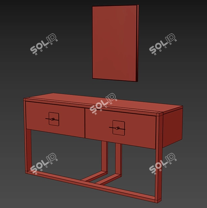 Osaka Modern Console Table 3D model image 2